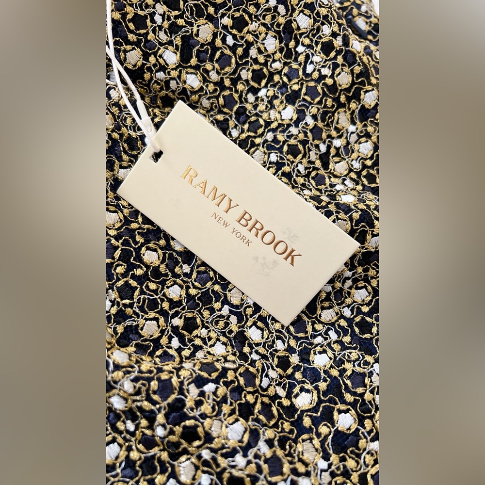 Ramy Brook - Mallory Metallic Mesh One-Shoulder Mini Dress - Picture 15 of 16
